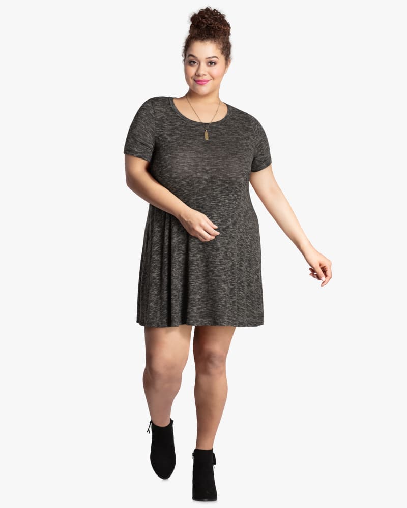 Plus size model with diamond body shape wearing Imperial Swing Dress by Gilli | Dia&Co | dia_product_style_image_id:117811